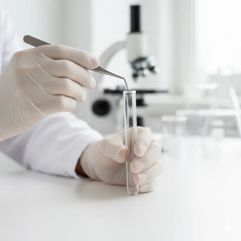 Haarentnahme für die Untersuchung